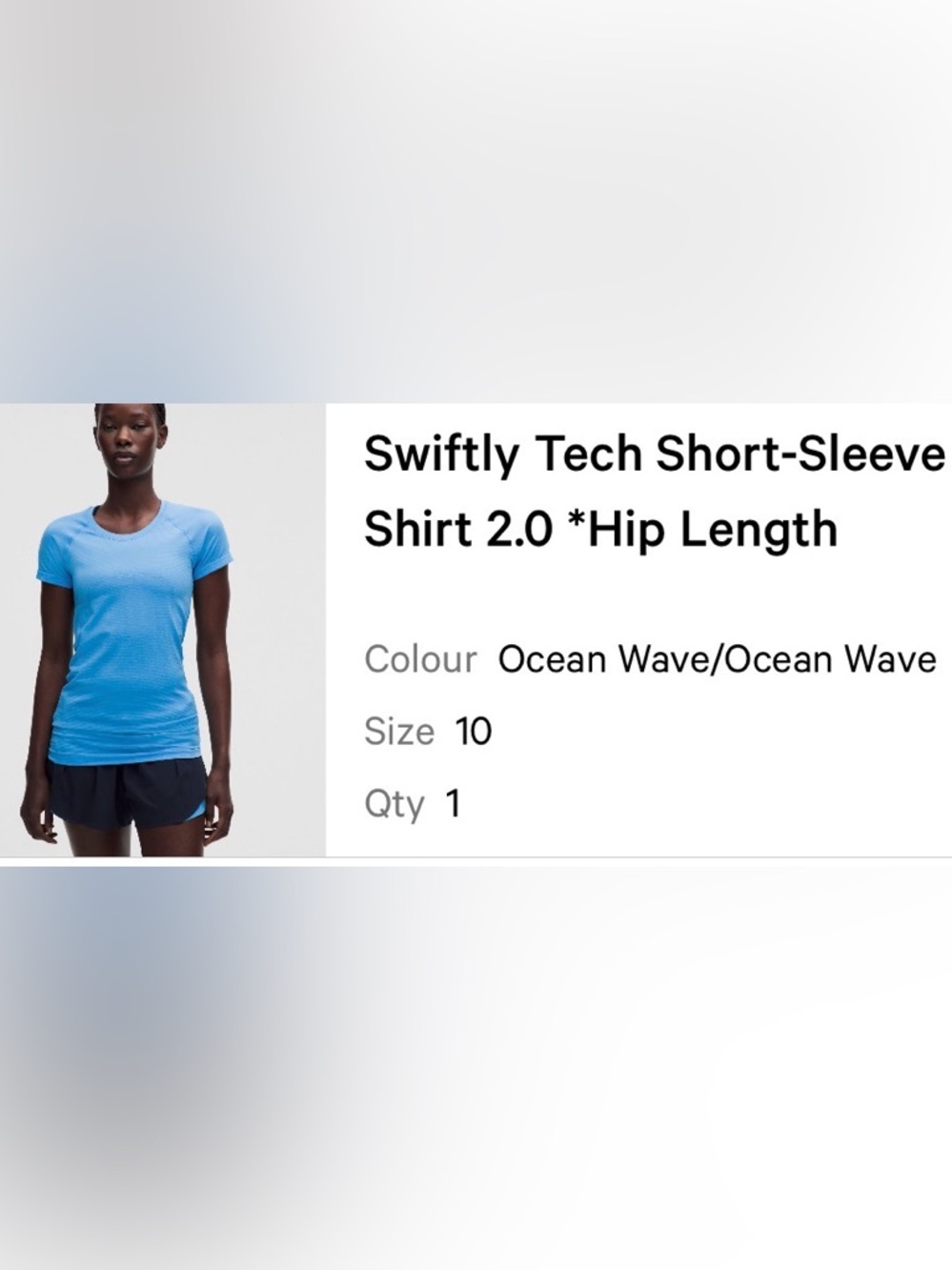 NWT Lululemon Swiftly hip length